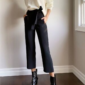 Wilfred | Tie Front Pant | High-waisted belted crepe pants